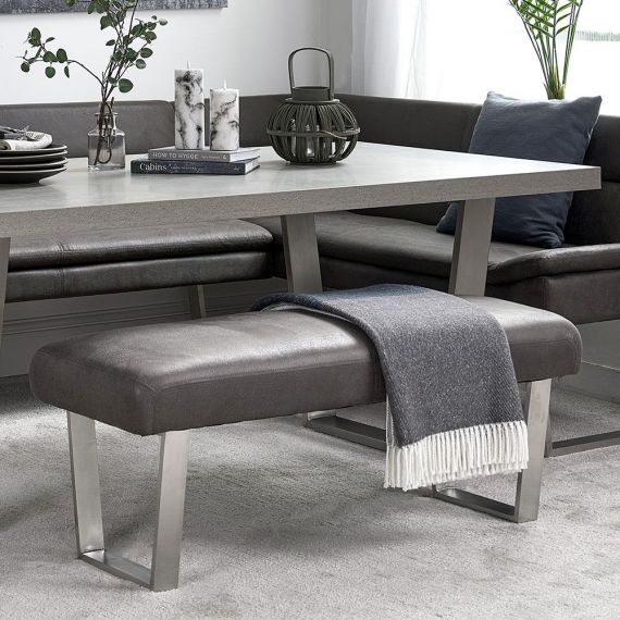 2136 Concrete Dining Table And Bench 